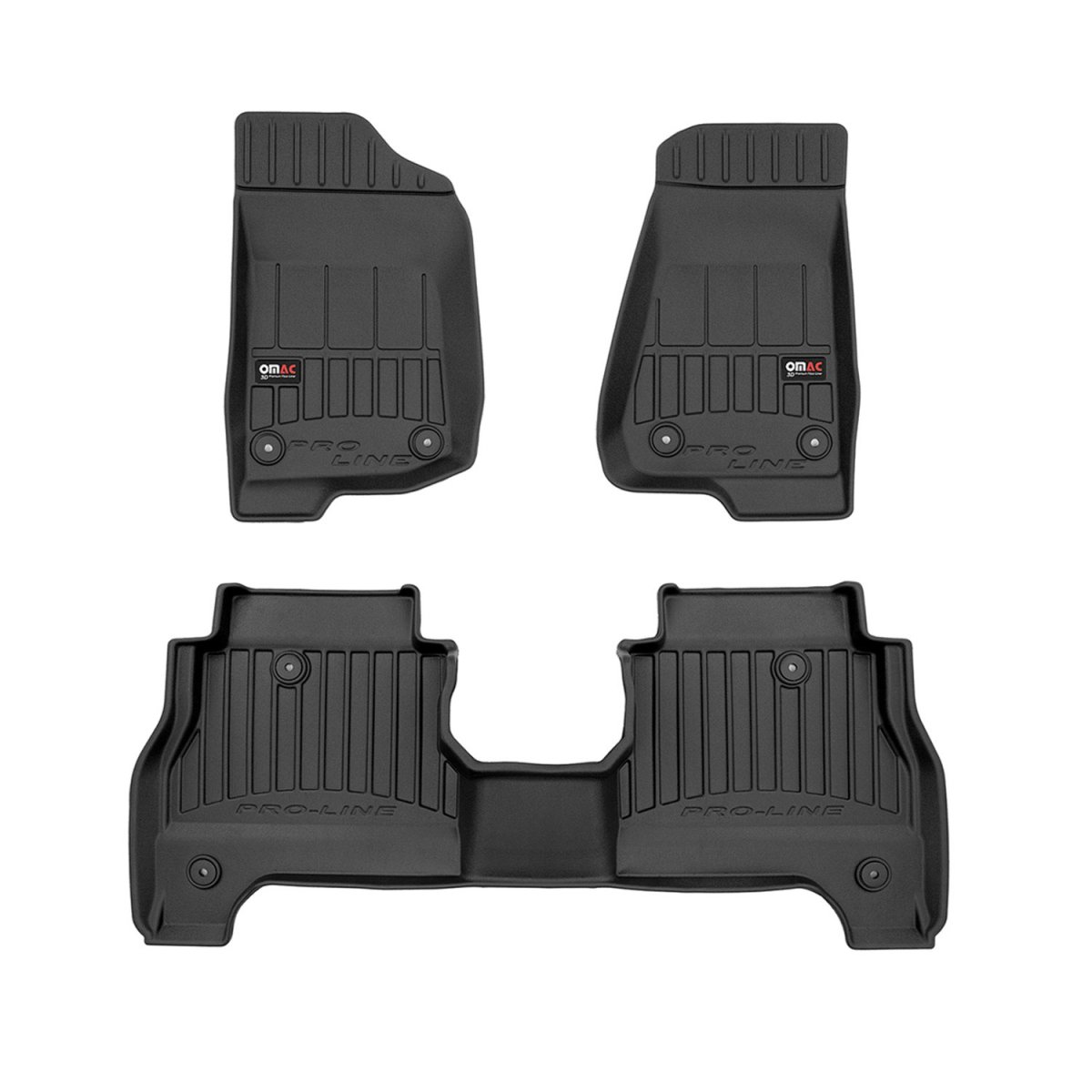 Jeep Gladiator Floor Mat - Omac - Premium TPE - Black - '20-'25 Jeep Gladiator Floor Mat - Omac - Premium TPE - Black - '20-'25
